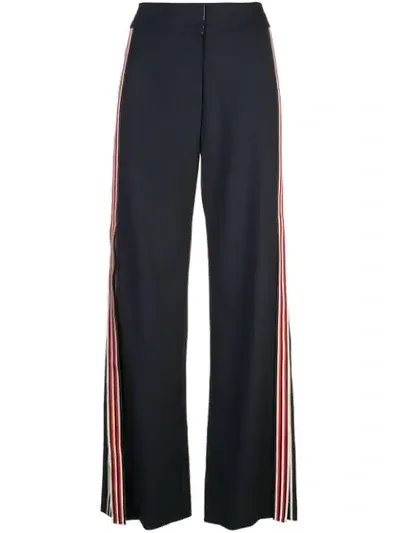 Monse Racing Stripe Trousers In Blue