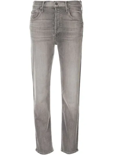 Mother The Tomcat Ankle Straight-leg Jeans In Beam Me Up In Grey