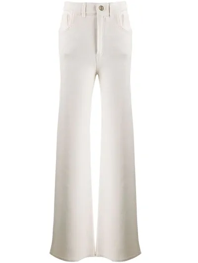 Barrie Wide-leg Knitted Trousers In Neutrals