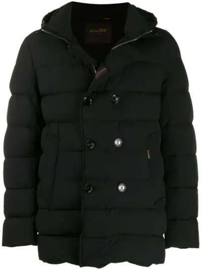 Moorer Florio Double-breasted Padded Coat In Blue