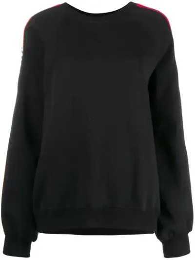 Msgm Logo Tape Sweatshirt In Black