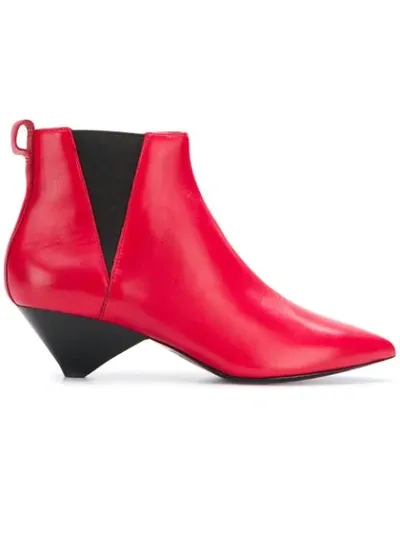 Ash Stiefeletten Mit Blockabsatz In Red