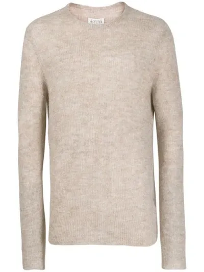 Maison Margiela Ribbed Jumper In Neutrals