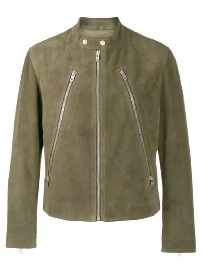 Maison Margiela Zip Detail Jacket In Green