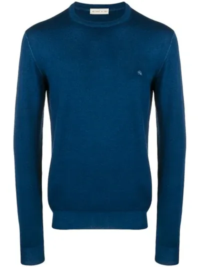 Etro Knitted Sweatshirt In Blue