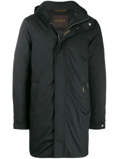 Moorer Vermont Parka Coat In Black