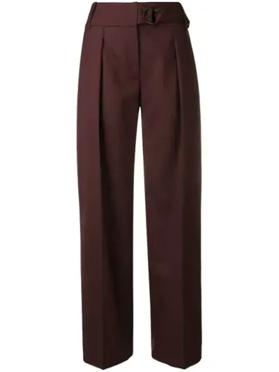 Victoria Victoria Beckham Side Tie Trouser In Brown