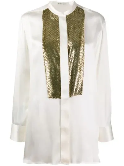 Etro Snakeskin Effect Blouse In White