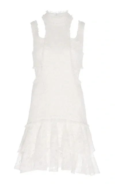 Alexis Kirsi Beaded Lace Mini Dress In White