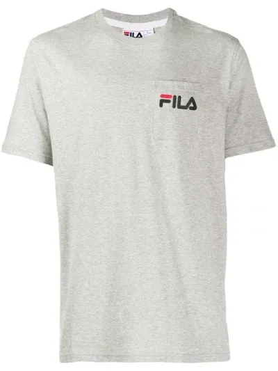 Fila Logo Print T-shirt In Grey