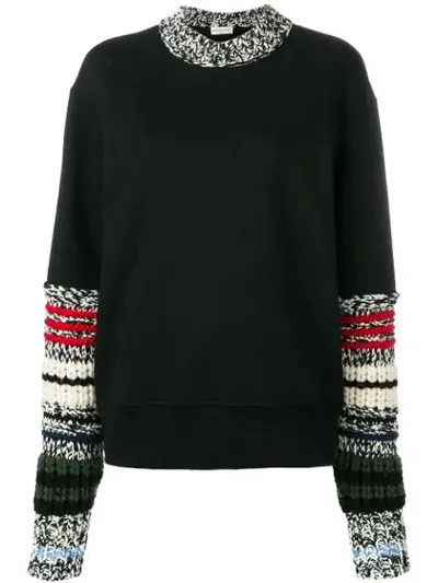 Sonia Rykiel Chunky Sleeve Jumper In Black