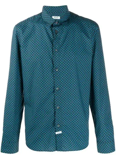 Kenzo Printed Shirt In Blue