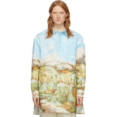 Jacquemus La Chemise Paul Oversized Printed Cotton-poplin Shirt In Multicolor