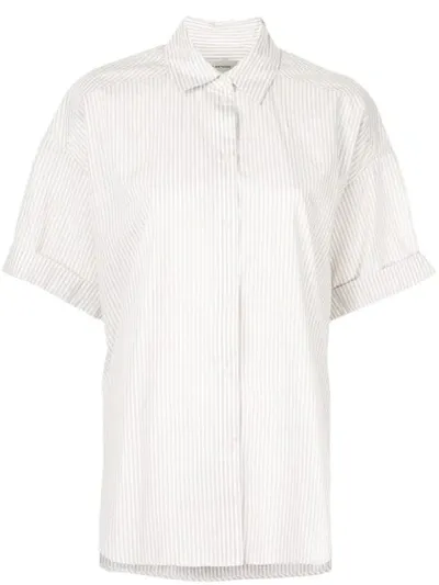 Lee Mathews Riley Boxy Short Sleeve Shirt In Neutrals