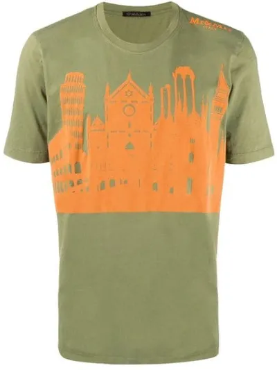 Mr & Mrs Italy Landmark Print T-shirt In Green