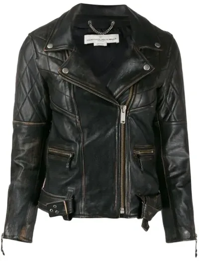 Golden Goose Slim-fit Biker Jacket In Black