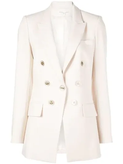 Veronica Beard Double-breasted Blazer In White ,neutral