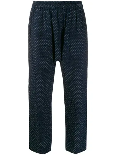 Raquel Allegra Sunday Denim Jacquard Trousers In Blue