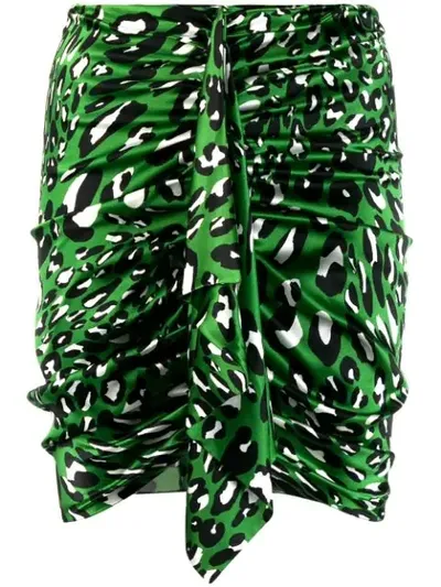 Alexandre Vauthier Draped Detail Mini Skirt In Green