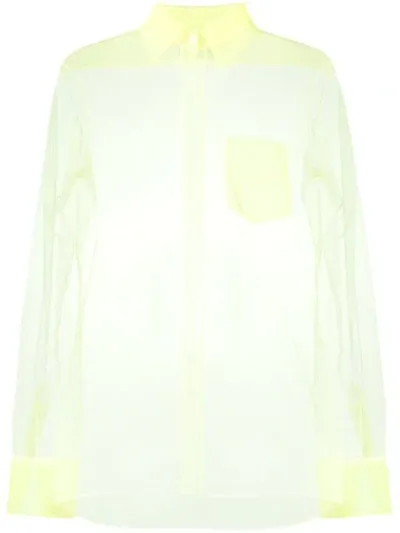 Viktor & Rolf Classic Tulle Shirt In Yellow