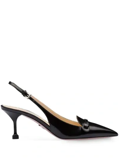 Prada Slingback 65mm Pumps In Black