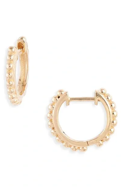 Anzie Dew Drop Huggie Hoop Earrings In Gold