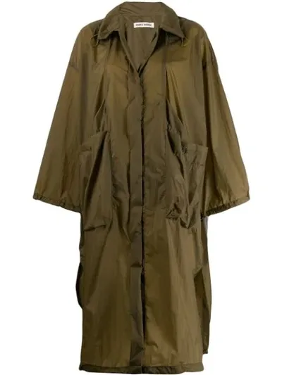 Henrik Vibskov Single-breasted Lightweight Coat In Green