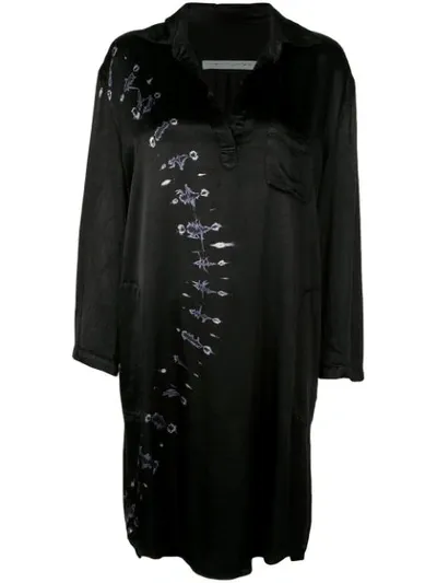 Raquel Allegra Relaxed Tie Dye Dress In Black