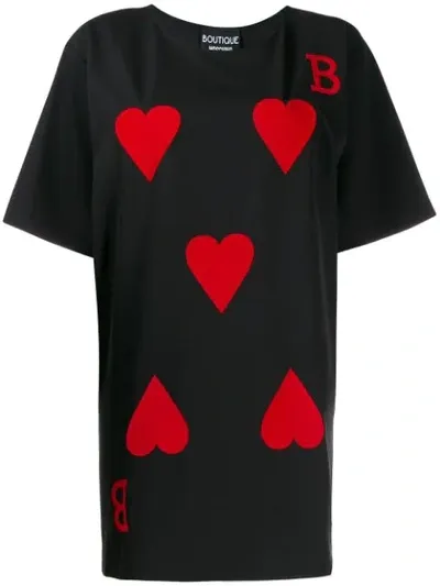 Boutique Moschino 'five Of B' T-shirtkleid In Black