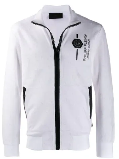 Philipp Plein Destroyed Jogging Jacket In White