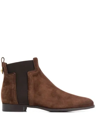 Tod's Flache Stiefeletten In Brown