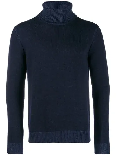 Roberto Collina Slim-fit Turtleneck Jumper In Blue