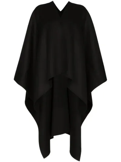 Joseph Dip-hem Wrap Poncho In Black