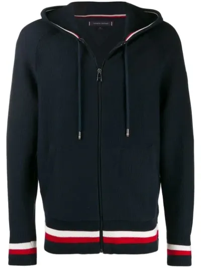 Tommy Hilfiger Zipped Hoodie In Blue