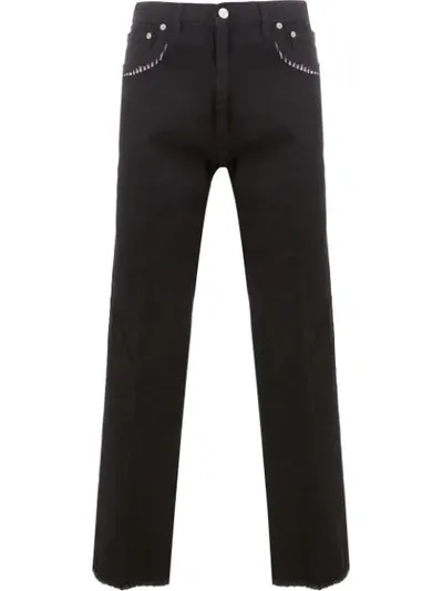 Maison Margiela Mens Black Straight-leg Jeans