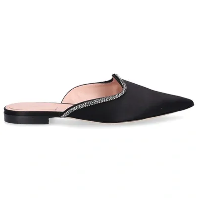 Alberta Ferretti Slip On Shoes A1103 Satin In Black