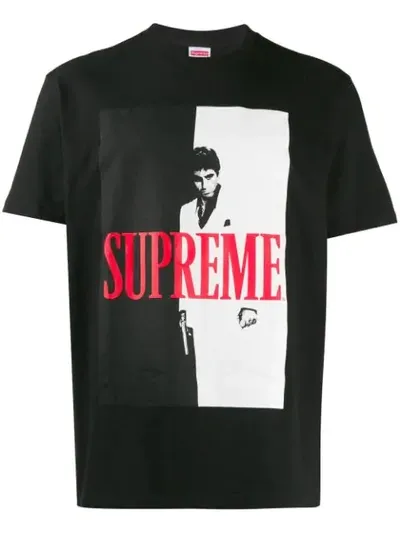 Supreme Scarface Split T-shirt In Black