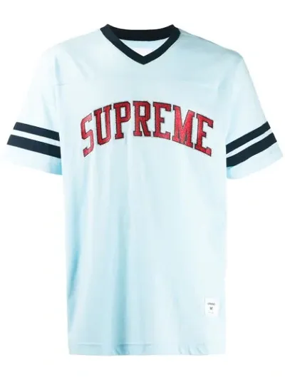 Supreme 'arc' T-shirt Mit Glitzer-effekt In Blue