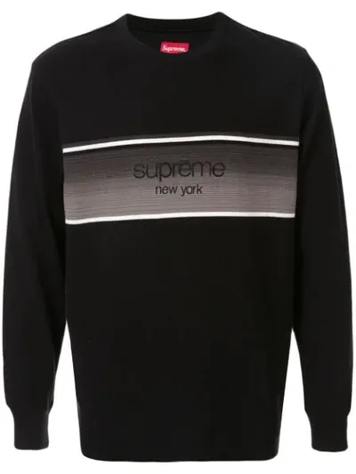 Supreme Oberteil Mit Streifen In Black