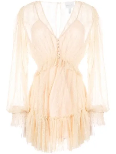 Alice Mccall Harvest Moon Lace Romper In Neutrals