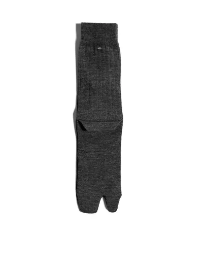 Maison Margiela Tabi-toe Cotton Socks In Grey