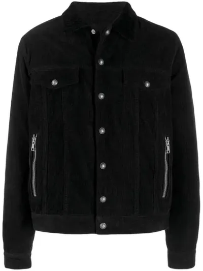 Balmain Corduroy Single-breasted Jacket In Black