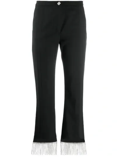 Giuseppe Di Morabito Fringe Detail Cropped Trousers In Nero