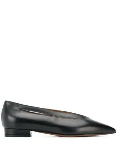 L'autre Chose Cut Out Ballerina Shoes In Black