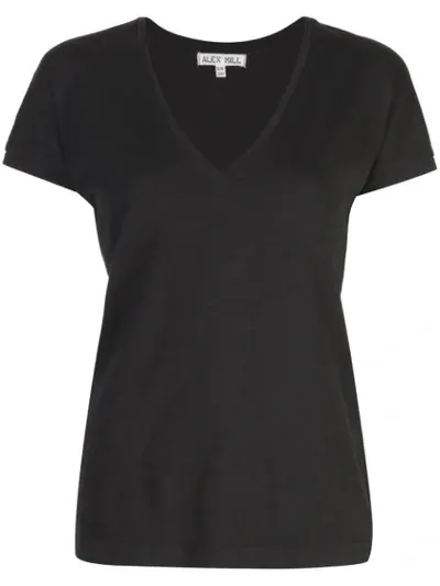 Alex Mill Slub V-neck T-shirt In Black