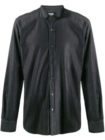 Karl Lagerfeld Plain Shirt In Grey