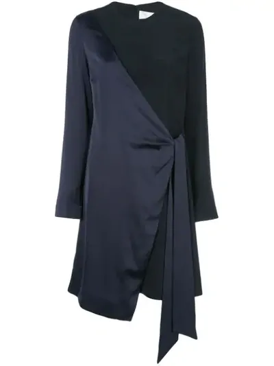 Victoria Victoria Beckham Wrap Style Evening Dress In Black