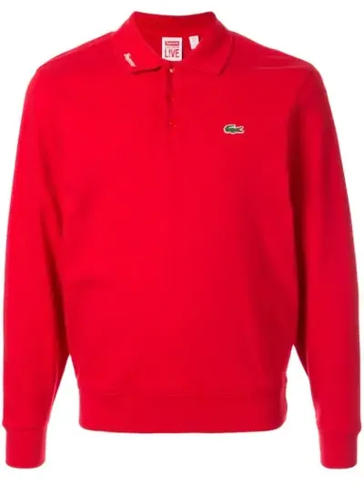 Supreme Lacoste Jersey Polo Top In Red