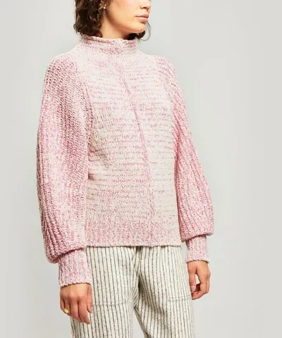 Isabel Marant Edilon Wool-blend Jumper In Neon Pink