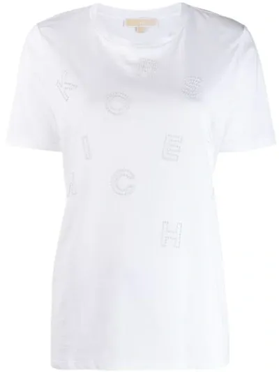 Michael Michael Kors Short Sleeved T-shirt In White